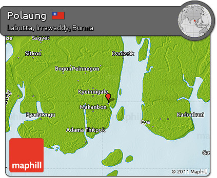 Physical Map of Polaung