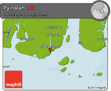 Physical Map of Pyinalan
