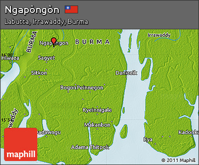 Physical Map of Ngapôngôn