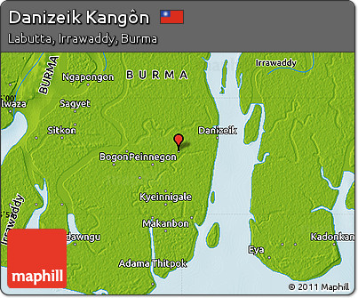 Physical Map of Danizeik Kangôn