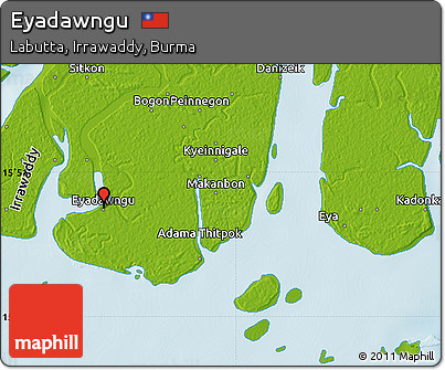 Physical Map of Eyadawngu