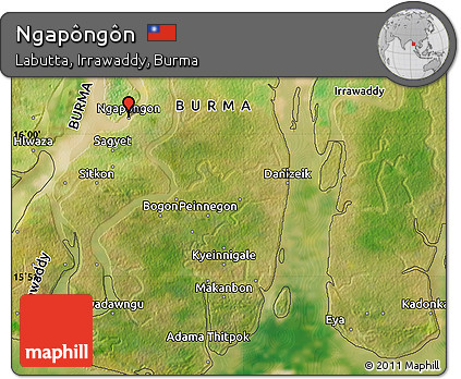 Satellite Map of Ngapôngôn