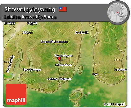Satellite Map of Shawnigyigyaung