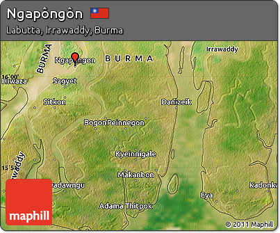Satellite Map of Ngapôngôn