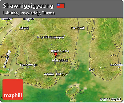 Satellite Map of Shawnigyigyaung