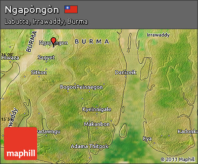 Satellite Map of Ngapôngôn