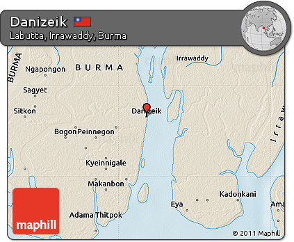 Shaded Relief Map of Danizeik