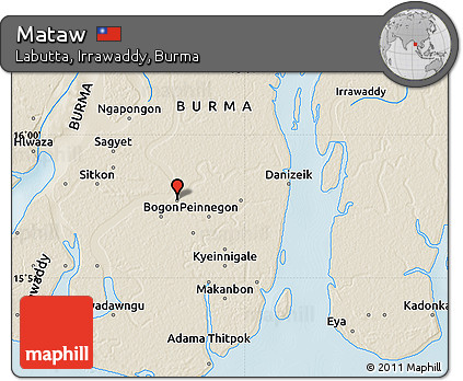 Shaded Relief Map of Mataw