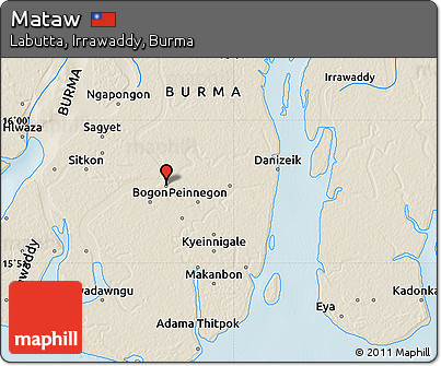 Shaded Relief Map of Mataw