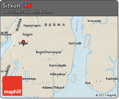 Shaded Relief Map of Sitkôn