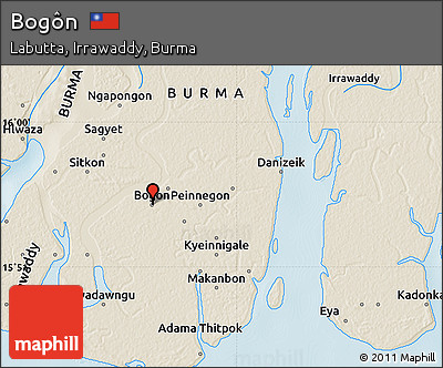 Shaded Relief Map of Bogôn