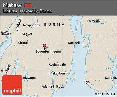 Shaded Relief Map of Mataw