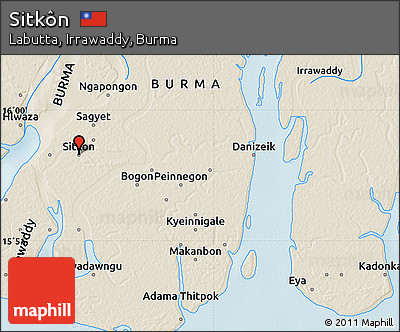 Shaded Relief Map of Sitkôn