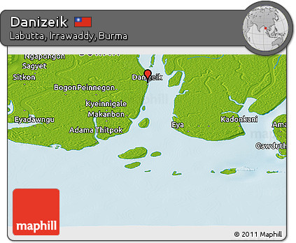 Physical Panoramic Map of Danizeik