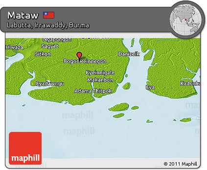 Physical Panoramic Map of Mataw