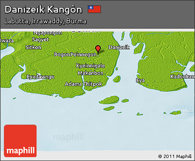 Physical Panoramic Map of Danizeik Kangôn