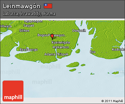 Physical Panoramic Map of Leinmawgôn