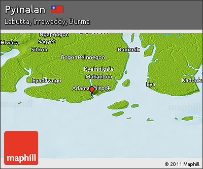 Physical Panoramic Map of Pyinalan