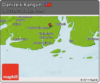 Physical Panoramic Map of Danizeik Kangôn
