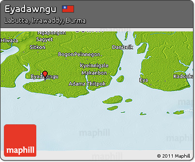 Physical Panoramic Map of Eyadawngu