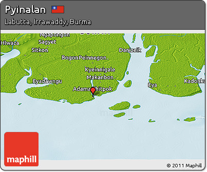 Physical Panoramic Map of Pyinalan