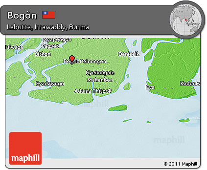 Political Panoramic Map of Bogôn