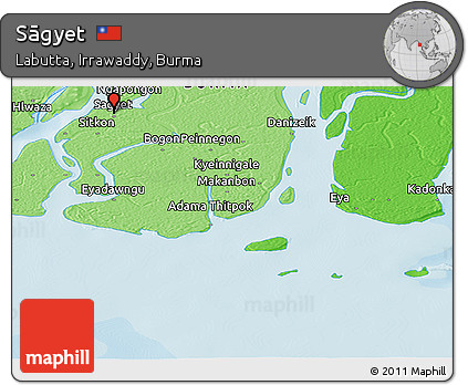 Political Panoramic Map of Sāgyet