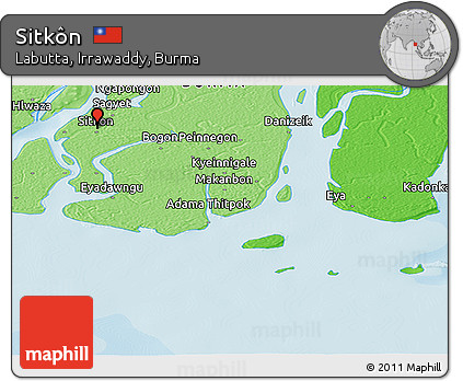 Political Panoramic Map of Sitkôn