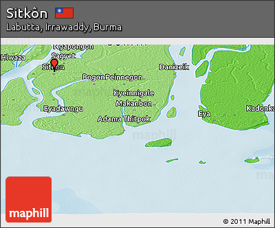 Political Panoramic Map of Sitkôn