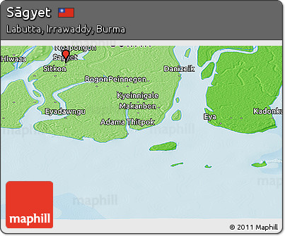 Political Panoramic Map of Sāgyet
