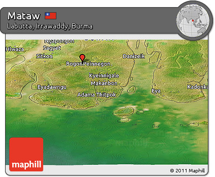 Satellite Panoramic Map of Mataw