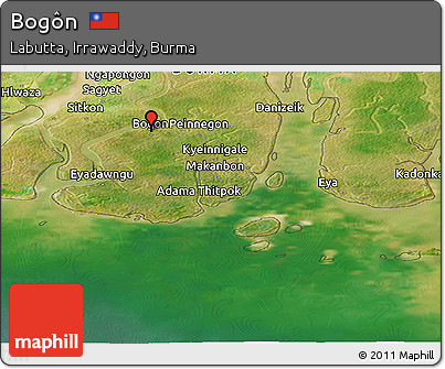 Satellite Panoramic Map of Bogôn