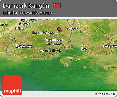 Satellite Panoramic Map of Danizeik Kangôn