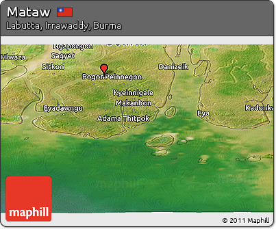 Satellite Panoramic Map of Mataw