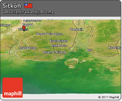Satellite Panoramic Map of Sitkôn