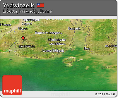 Satellite Panoramic Map of Yedwinzeik