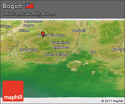 Satellite Panoramic Map of Bogôn