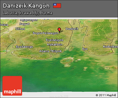 Satellite Panoramic Map of Danizeik Kangôn