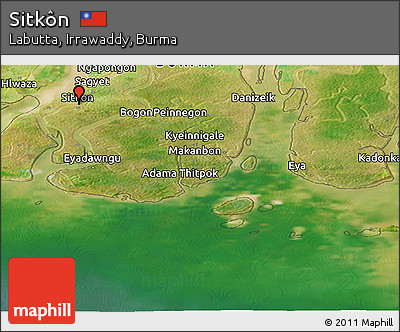 Satellite Panoramic Map of Sitkôn