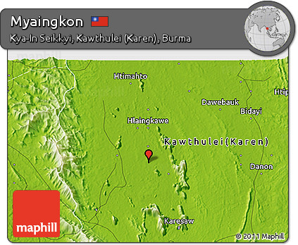Physical 3D Map of Myaingkon