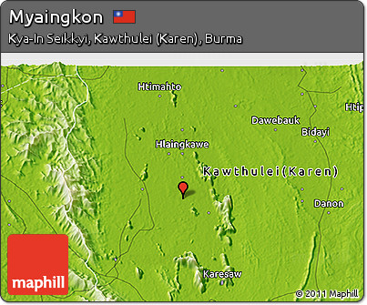 Physical 3D Map of Myaingkon