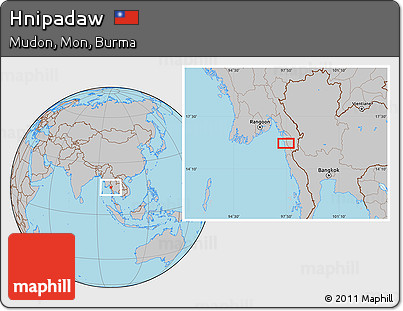 Gray Location Map of Hnipadaw