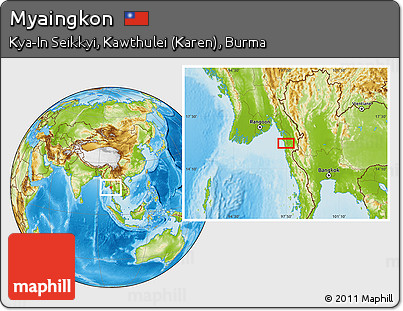 Physical Location Map of Myaingkon