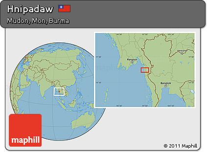 Savanna Style Location Map of Hnipadaw