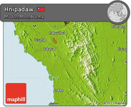 Physical Map of Hnipadaw