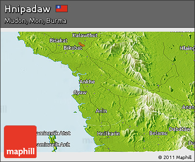Physical Panoramic Map of Hnipadaw
