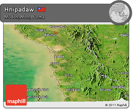 Satellite Panoramic Map of Hnipadaw