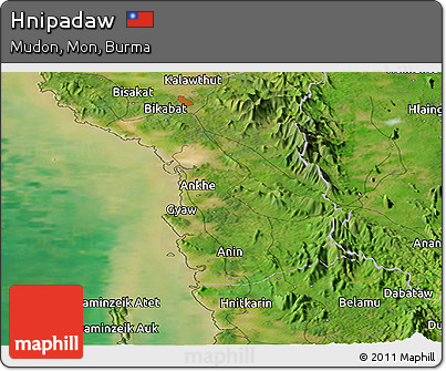 Satellite Panoramic Map of Hnipadaw
