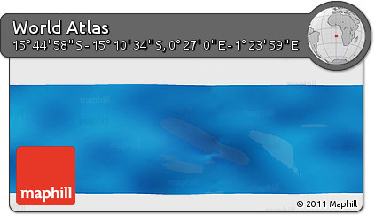 Physical Panoramic Map of the Area around 15° 27' 46" S, 0° 55' 29" E