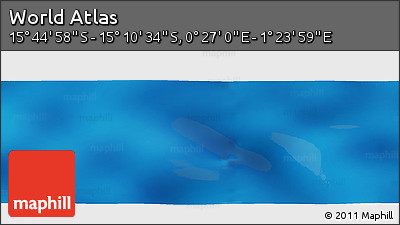 Physical Panoramic Map of the Area around 15° 27' 46" S, 0° 55' 29" E
